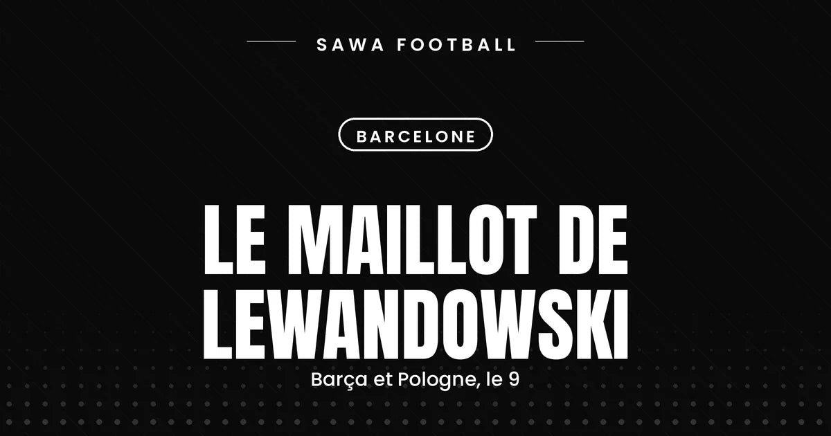 Le maillot de Lewandowski, numéro 9 du Barça et de la Pologne