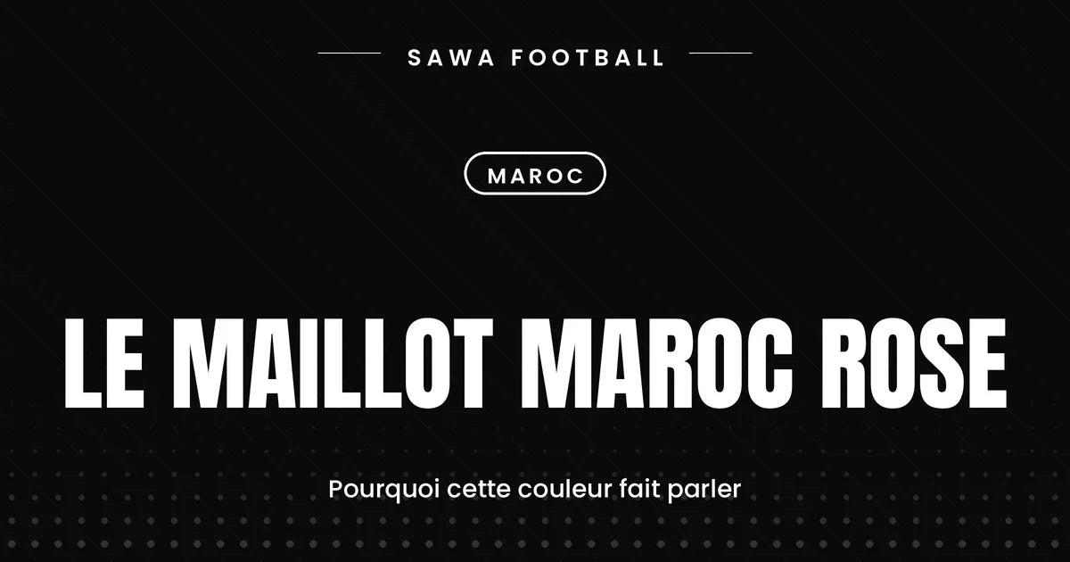 Maillot Maroc rose concept, design alternatif aux couleurs nationales rouge et vert