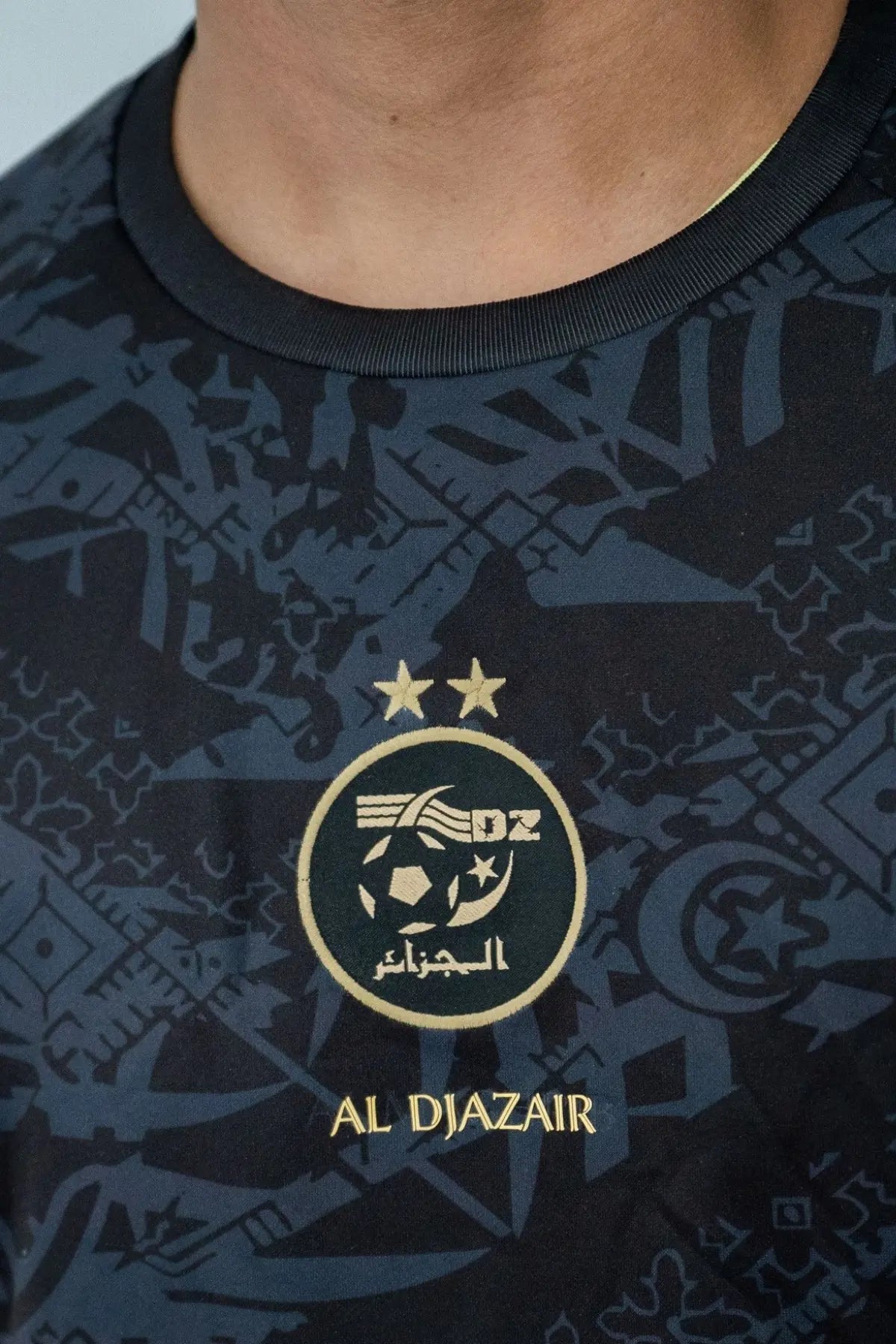 Logo du maillot de l'Algérie noir 2026