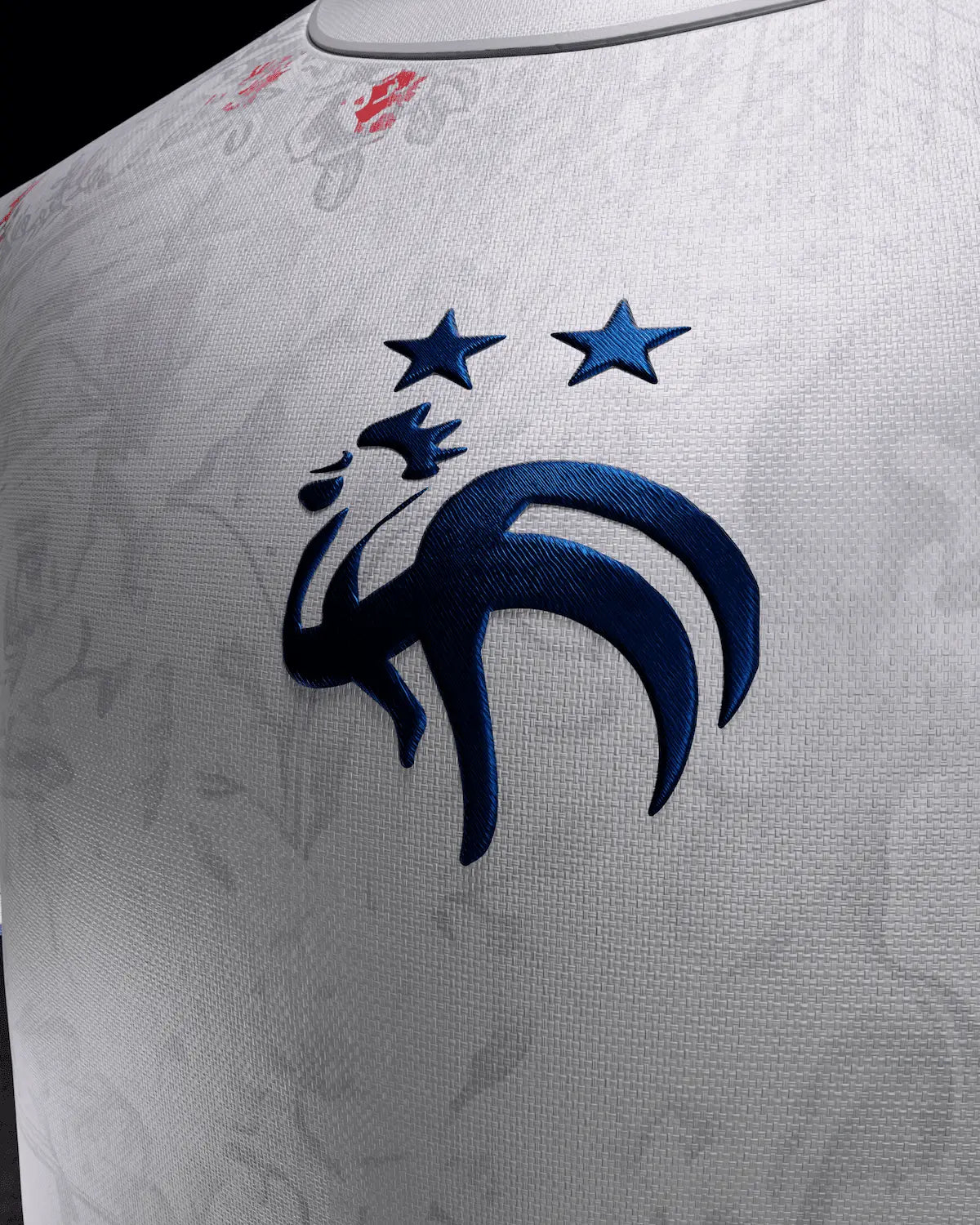 Logo maillot France blanc de dos