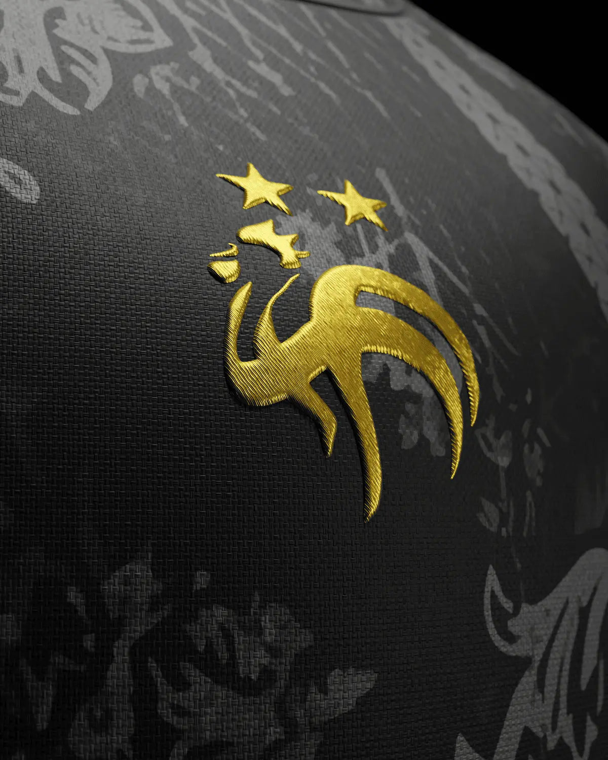 Logo maillot France noir de dos