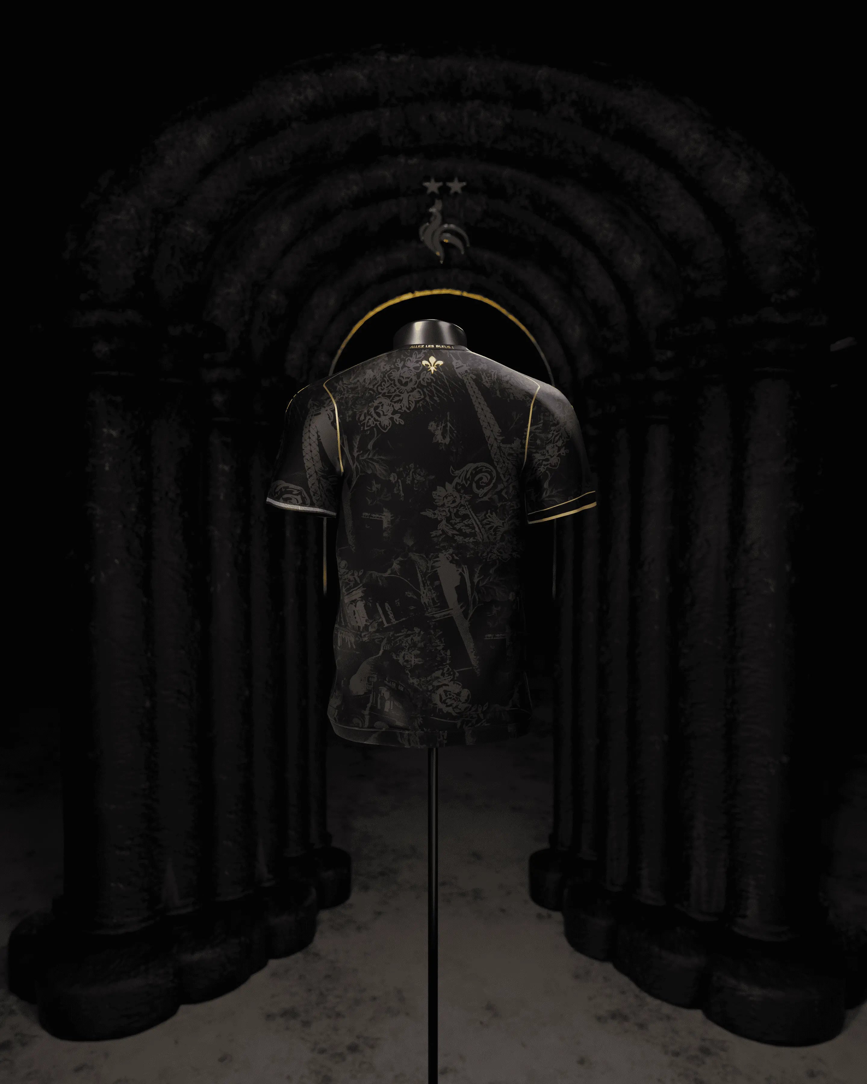Maillot France noir de dos