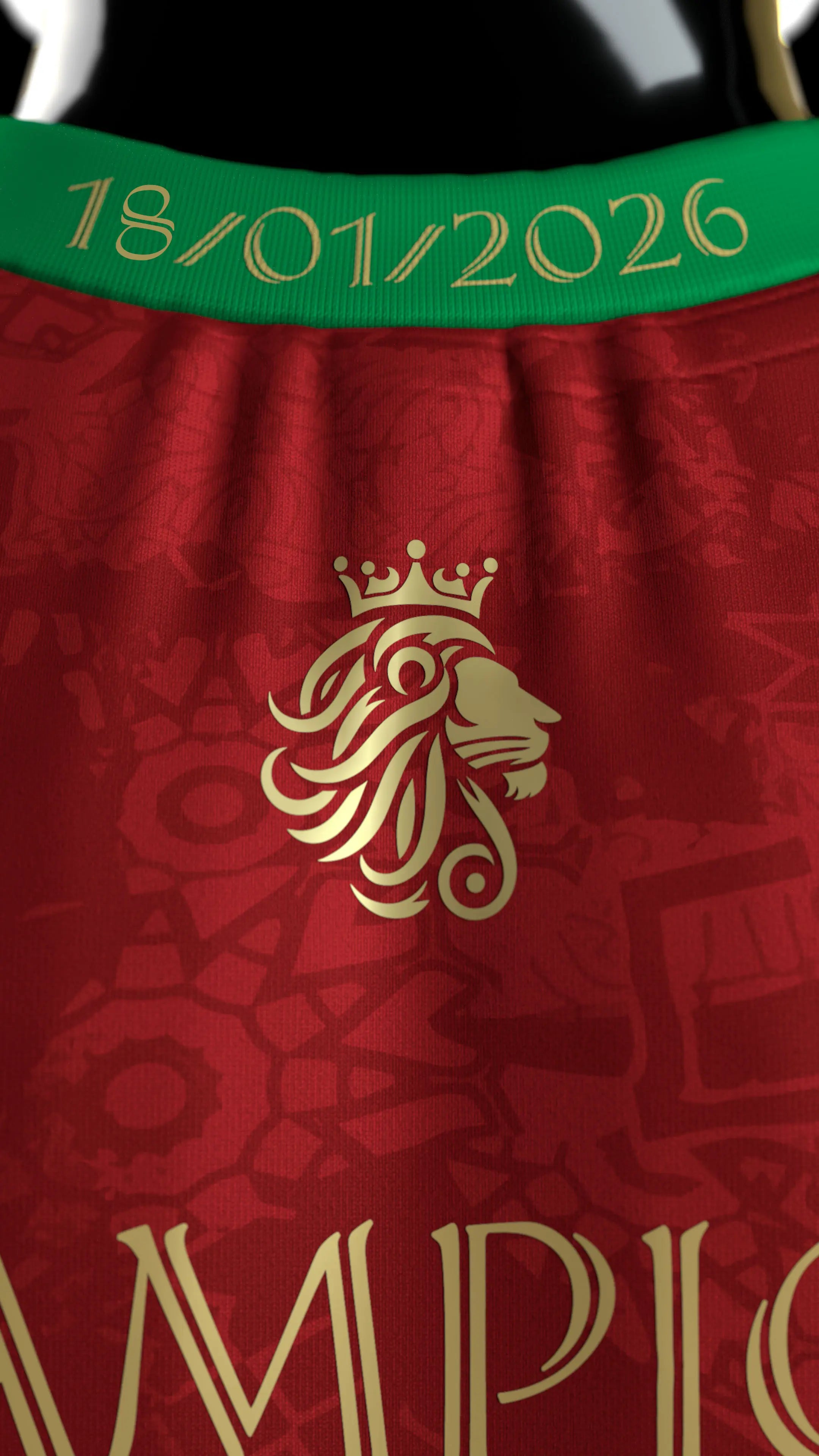 col du maillot du Maroc rouge