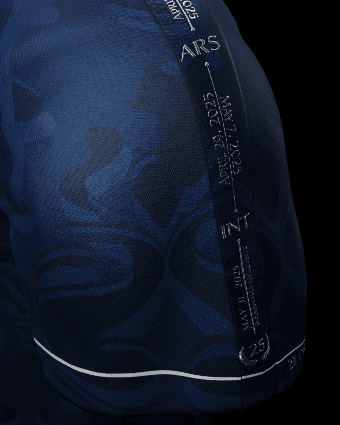 Maillot Paris domicile 2026-2027 – manche, parcours 2025 (bas)