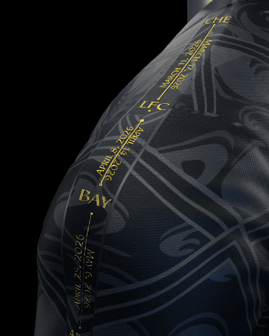 Maillot Paris extérieur 2026-2027 – manche, parcours 2026 (haut)