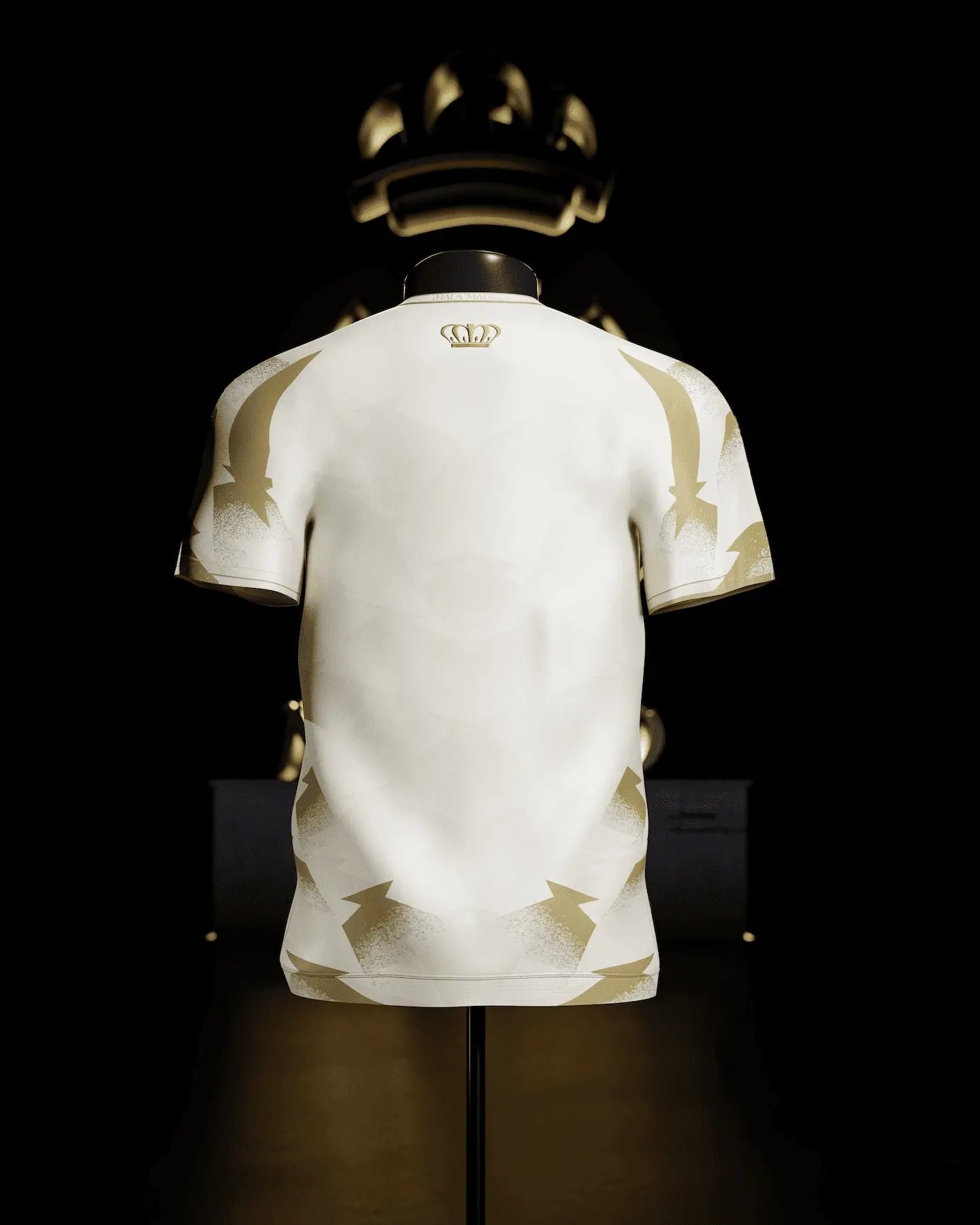 Maillot du Real Madrid blanc champions League de dos