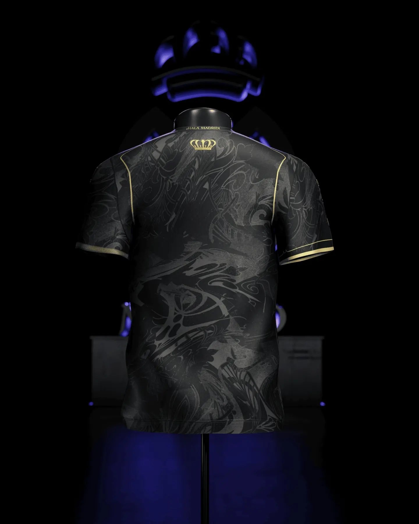 Maillot du Real Madrid noir de dos