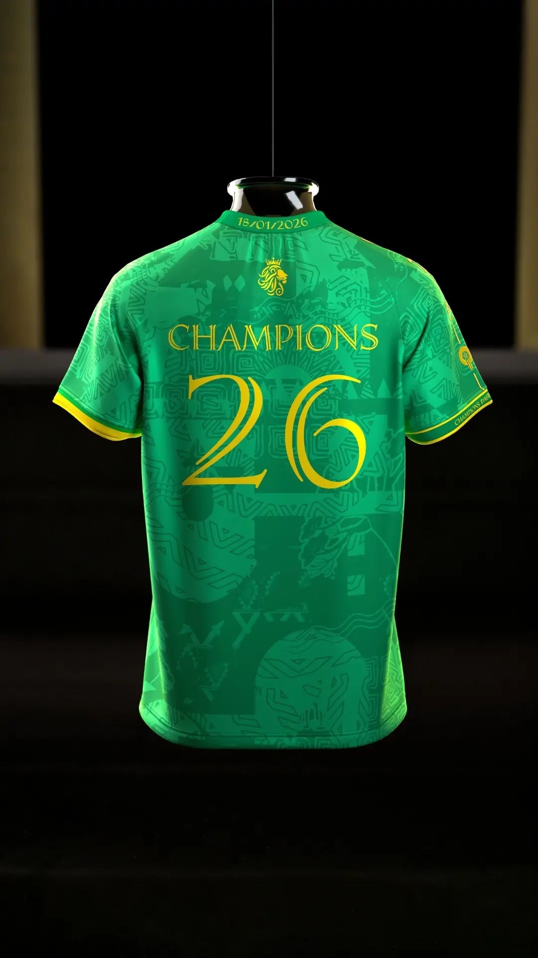 Maillot du Sénégal vert de dos