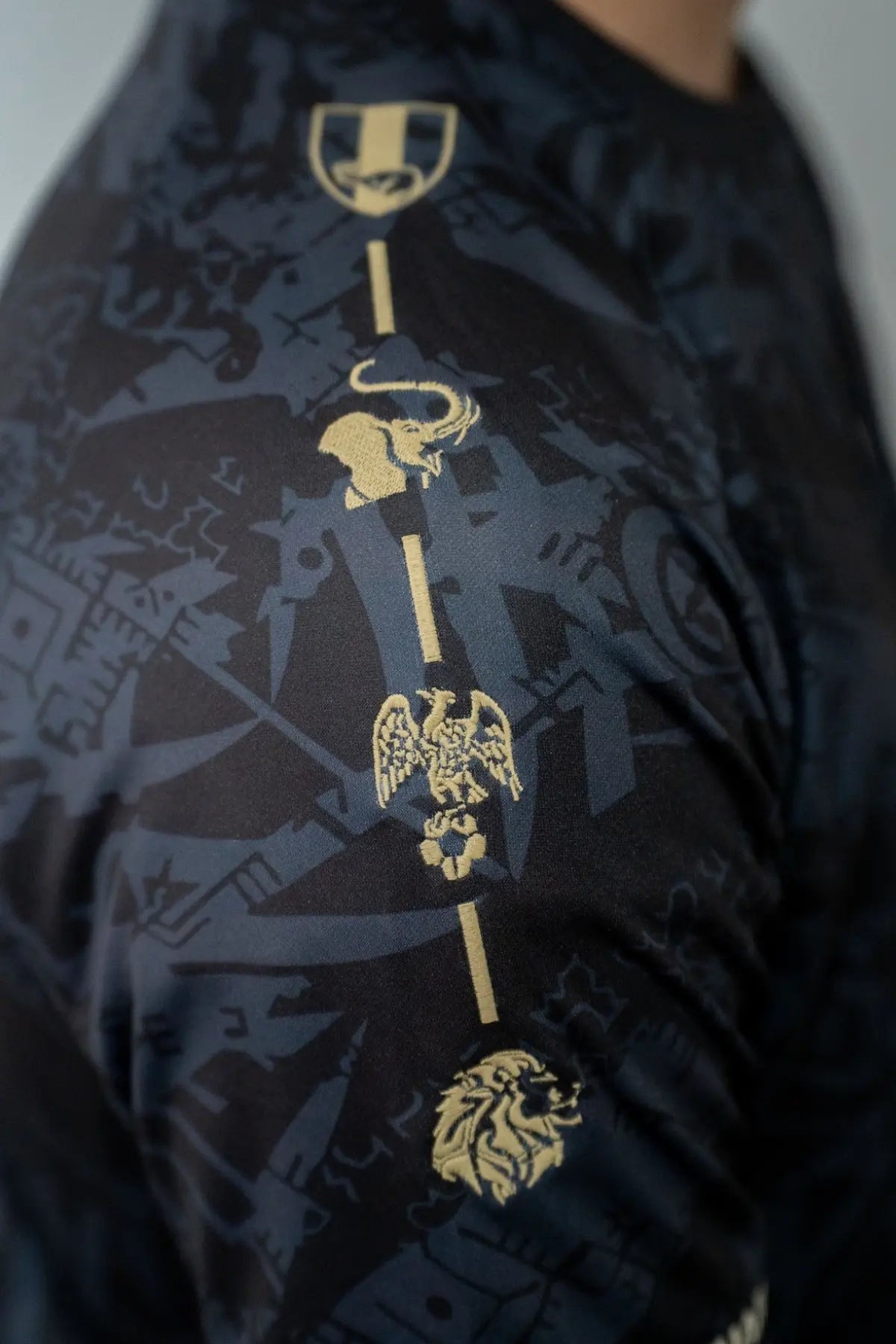 Manche du maillot de l'Algérie noir 2026