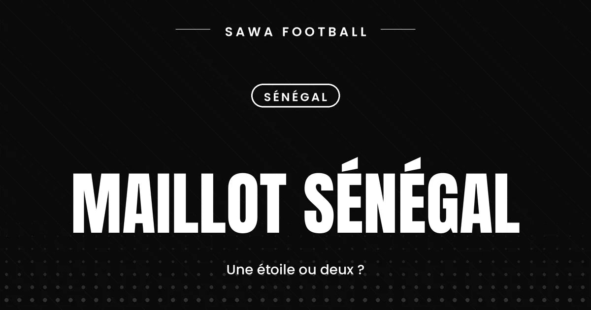 Maillot Sénégal avec une étoile au-dessus du blason, en référence à la CAN 2021