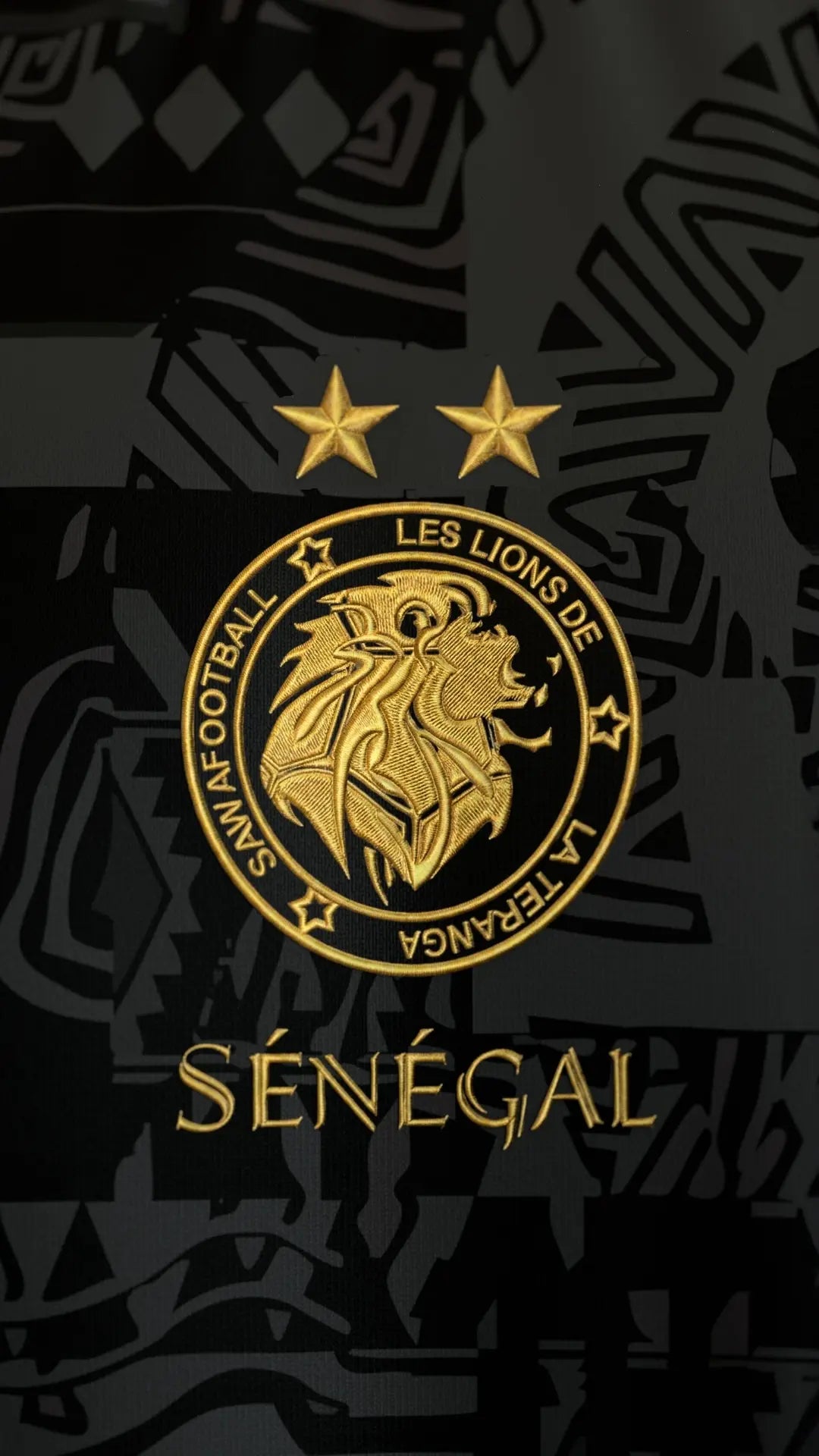 Logo du maillot du Sénégal noir 2026
