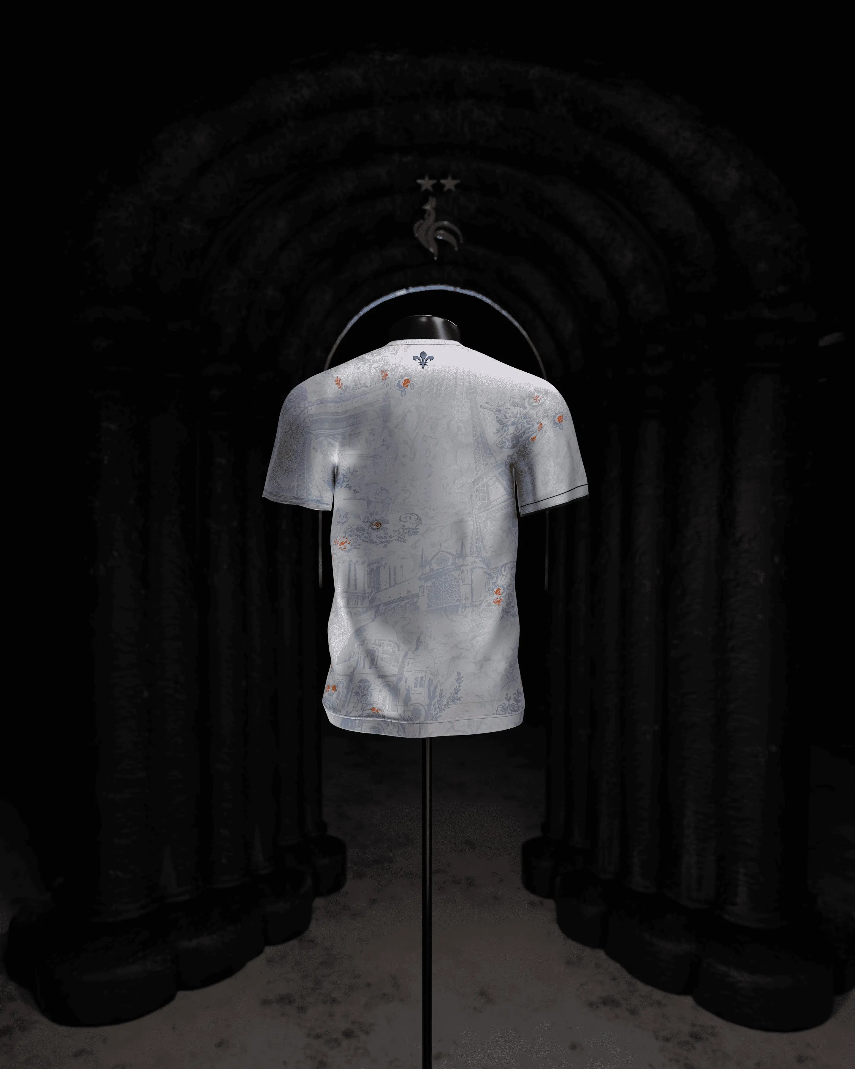 Maillot France blanc de dos