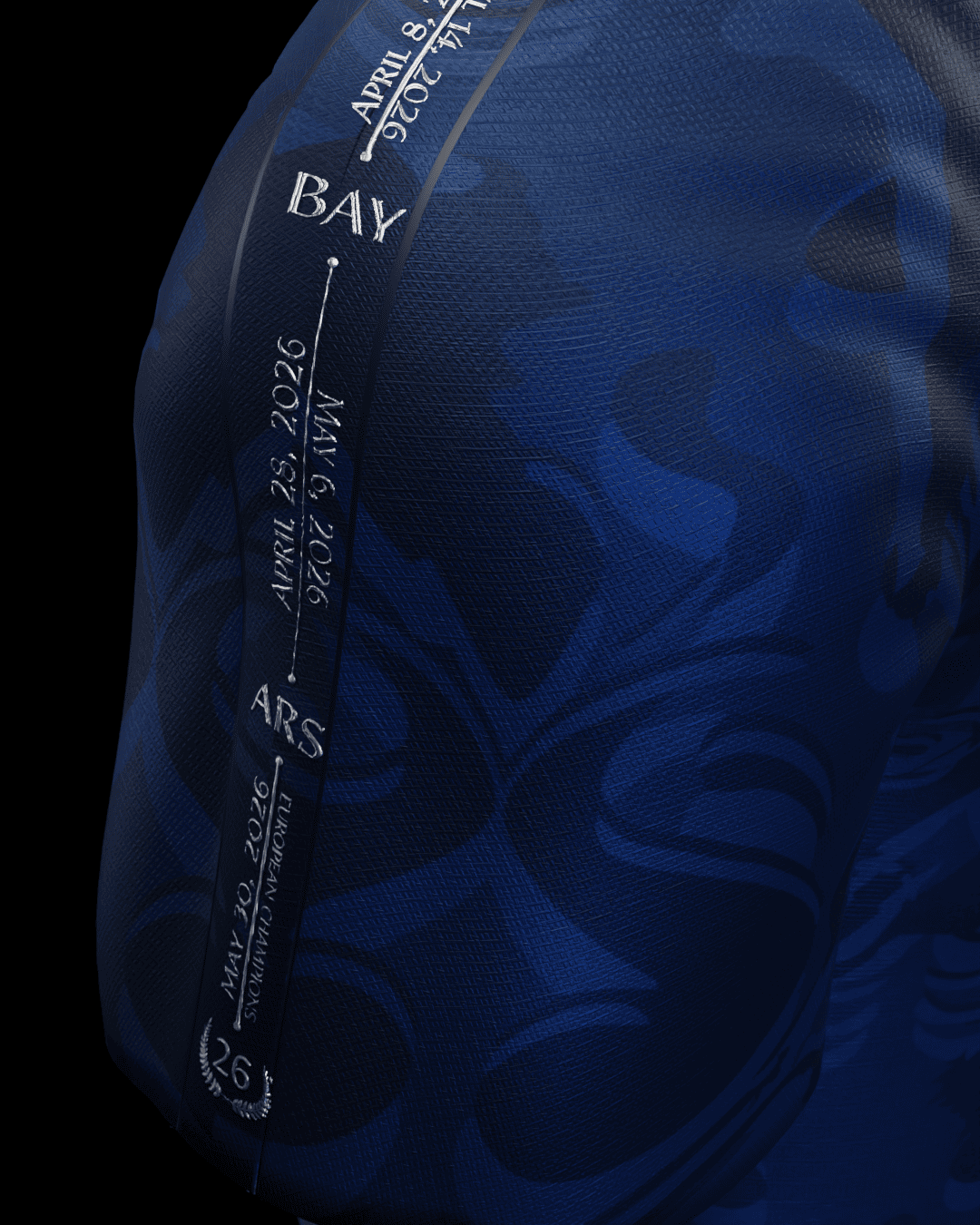 Maillot Paris domicile 2026-2027 – manche, parcours 2026 (bas)