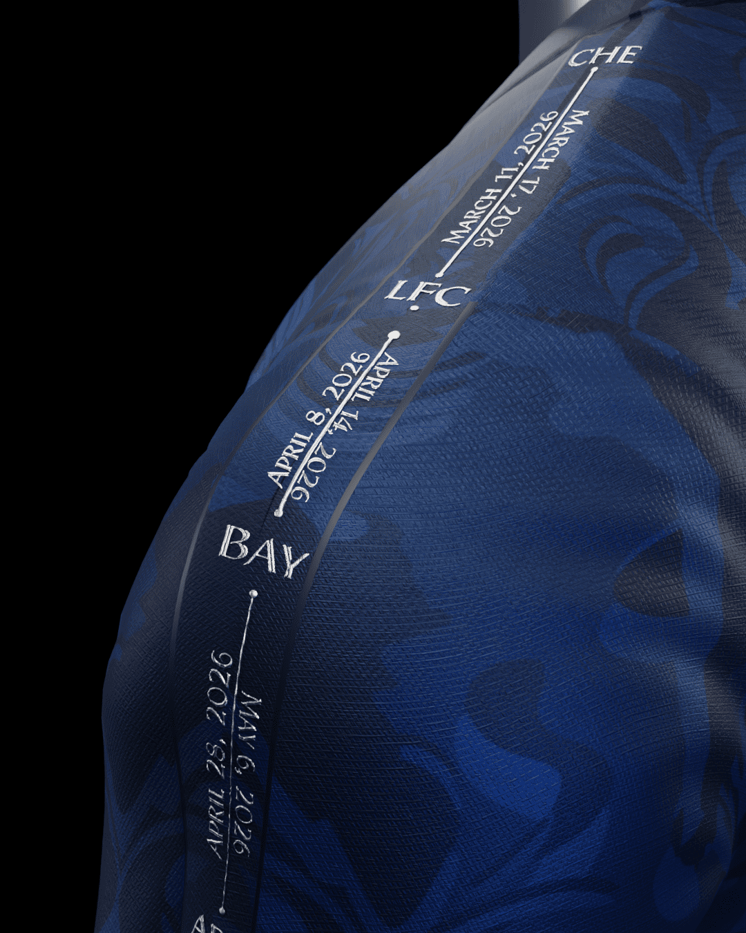 Maillot Paris domicile 2026-2027 – manche, parcours 2026 (haut)