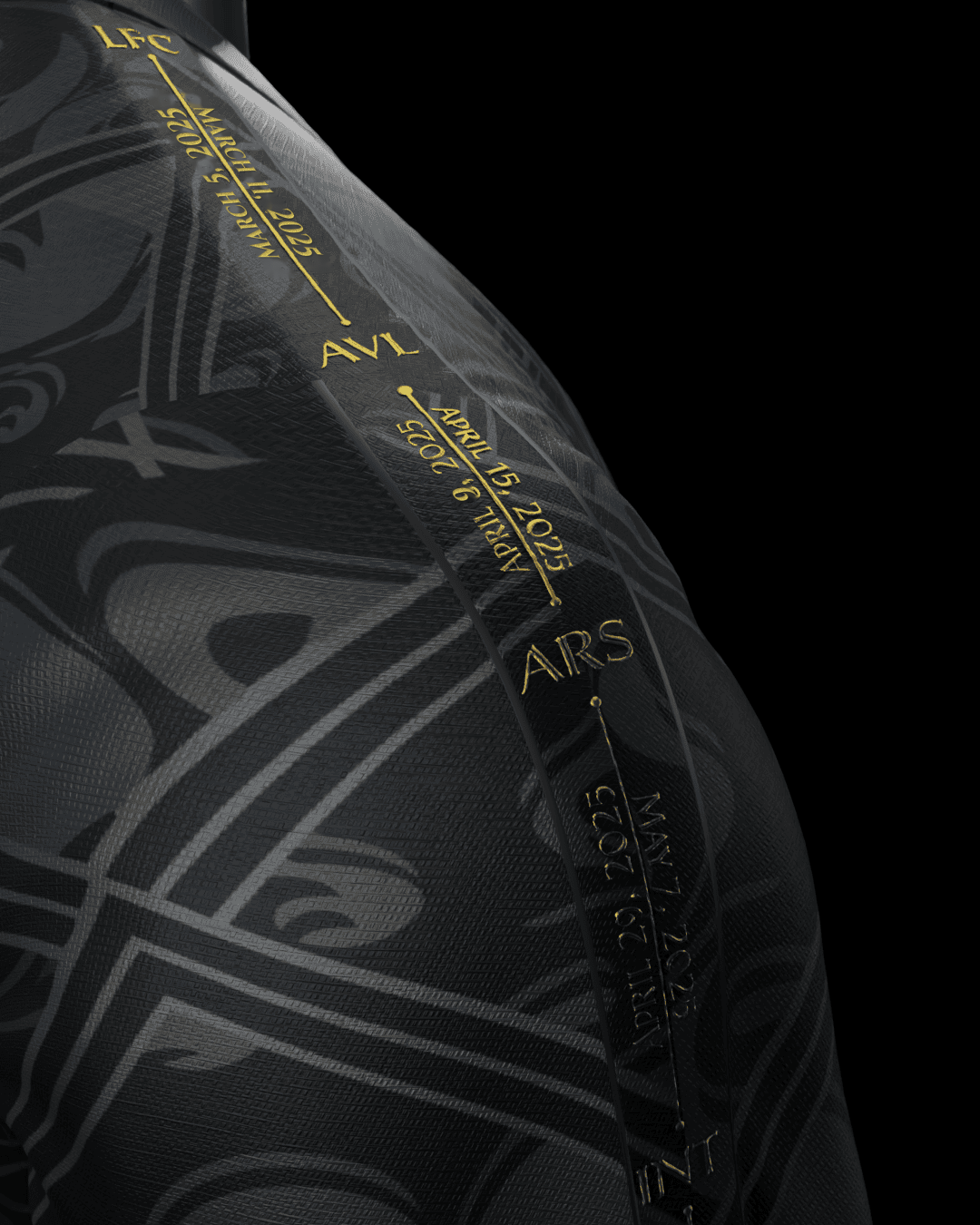Maillot Paris extérieur 2026-2027 – manche, parcours 2025 (haut)