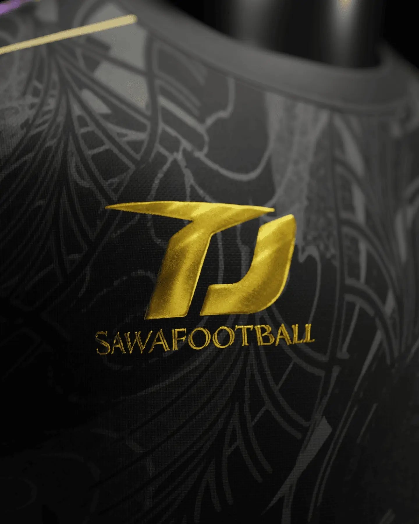 Logo de SawaFootball du maillot du Real Madrid noir